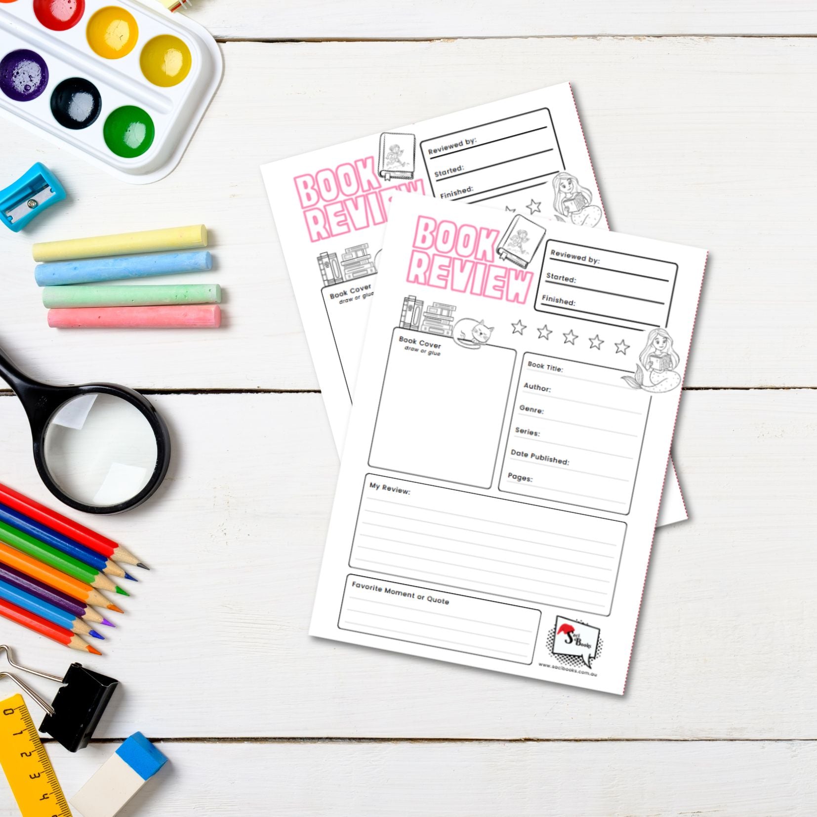 Free Printable Book Review Page for Kids — Draw, Review & Fall in Love with Reading